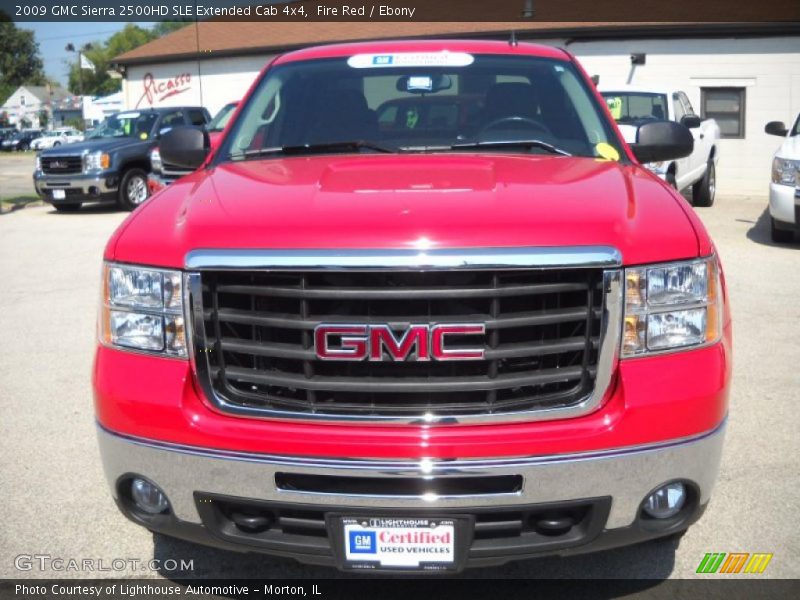 Fire Red / Ebony 2009 GMC Sierra 2500HD SLE Extended Cab 4x4