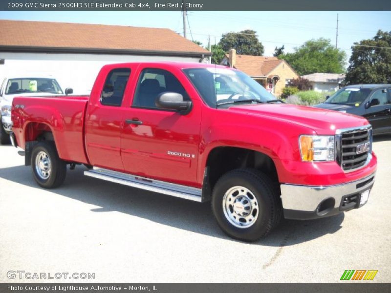 Fire Red / Ebony 2009 GMC Sierra 2500HD SLE Extended Cab 4x4