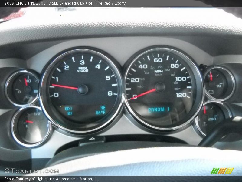 Fire Red / Ebony 2009 GMC Sierra 2500HD SLE Extended Cab 4x4