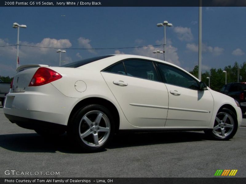 Ivory White / Ebony Black 2008 Pontiac G6 V6 Sedan