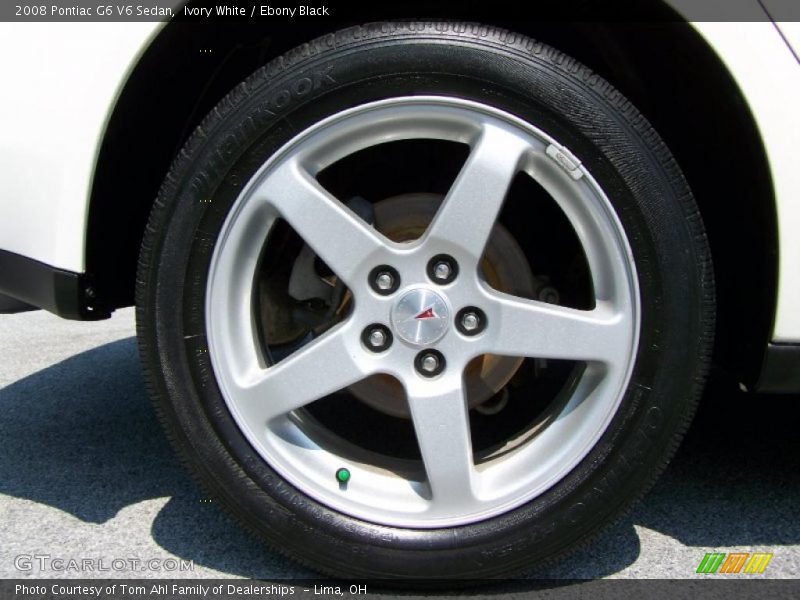 Ivory White / Ebony Black 2008 Pontiac G6 V6 Sedan