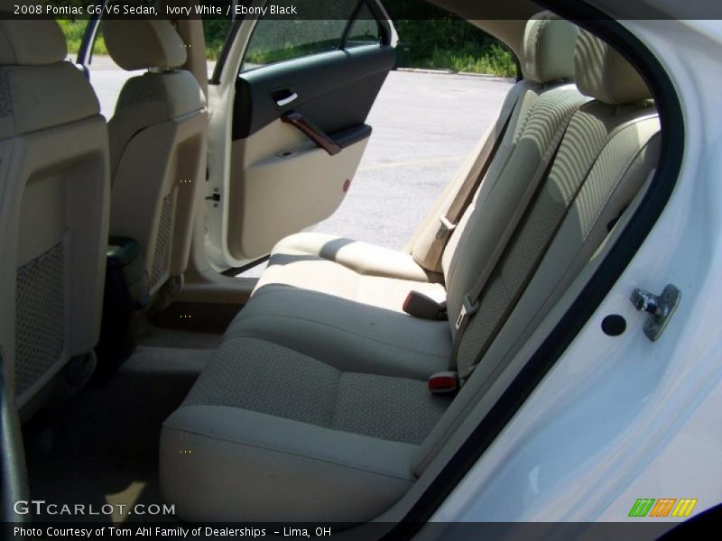 Ivory White / Ebony Black 2008 Pontiac G6 V6 Sedan