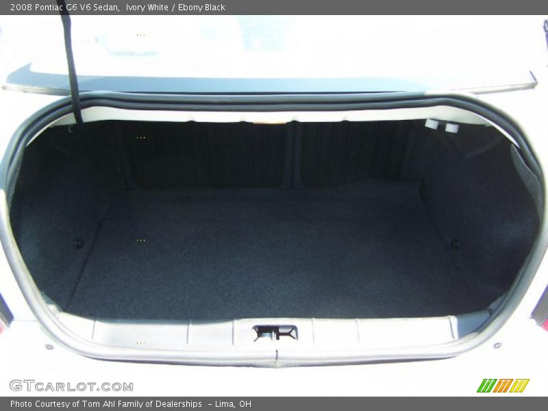 Ivory White / Ebony Black 2008 Pontiac G6 V6 Sedan