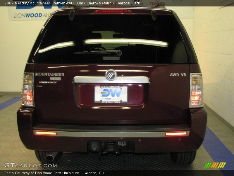 Dark Cherry Metallic / Charcoal Black 2007 Mercury Mountaineer Premier AWD
