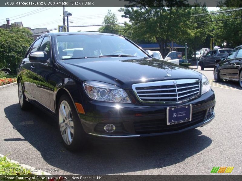 Black / Black 2009 Mercedes-Benz C 300 4Matic