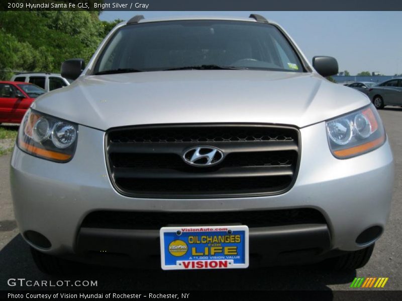 Bright Silver / Gray 2009 Hyundai Santa Fe GLS