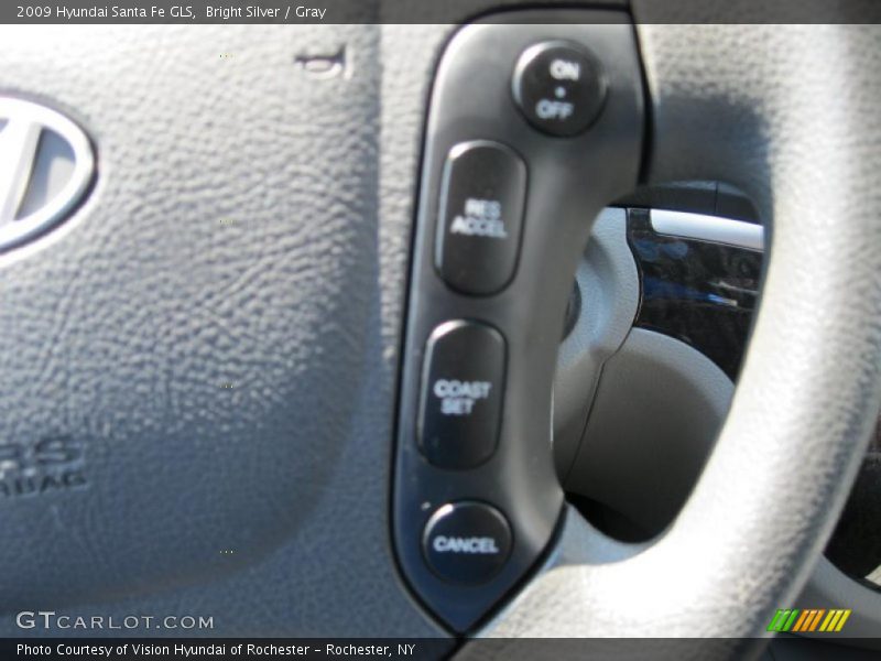 Bright Silver / Gray 2009 Hyundai Santa Fe GLS