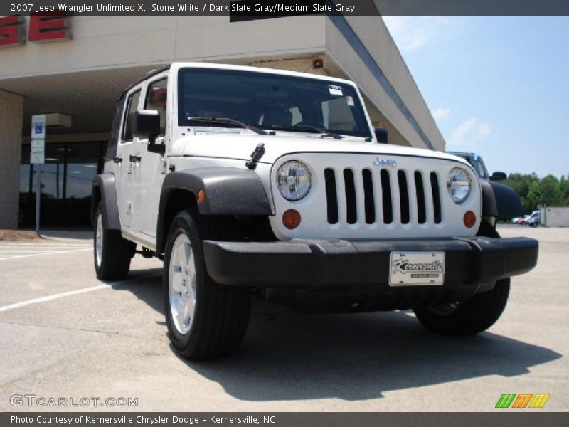 Stone White / Dark Slate Gray/Medium Slate Gray 2007 Jeep Wrangler Unlimited X