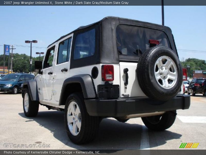 Stone White / Dark Slate Gray/Medium Slate Gray 2007 Jeep Wrangler Unlimited X