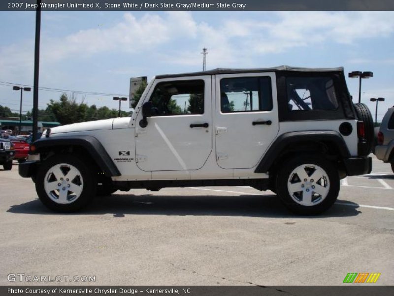 Stone White / Dark Slate Gray/Medium Slate Gray 2007 Jeep Wrangler Unlimited X