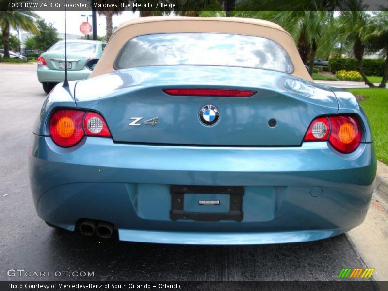 Maldives Blue Metallic / Beige 2003 BMW Z4 3.0i Roadster
