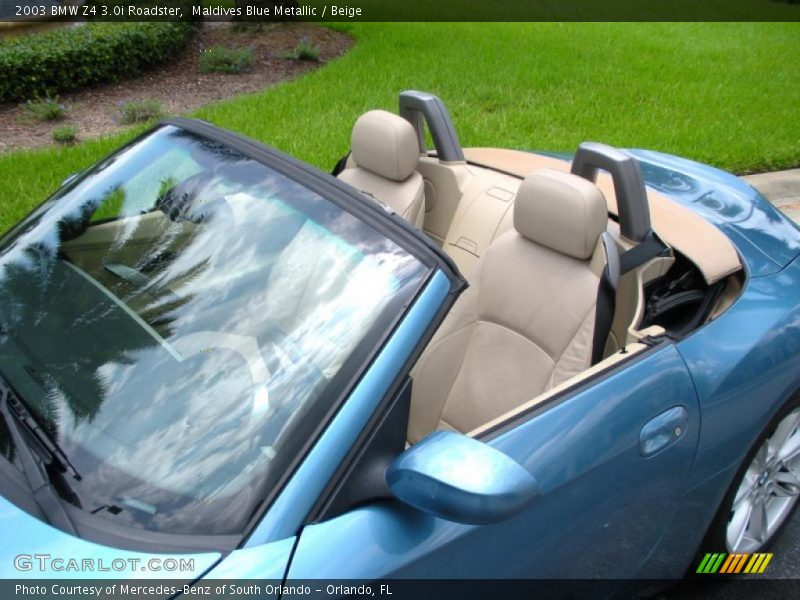 Maldives Blue Metallic / Beige 2003 BMW Z4 3.0i Roadster