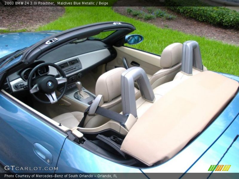 Maldives Blue Metallic / Beige 2003 BMW Z4 3.0i Roadster