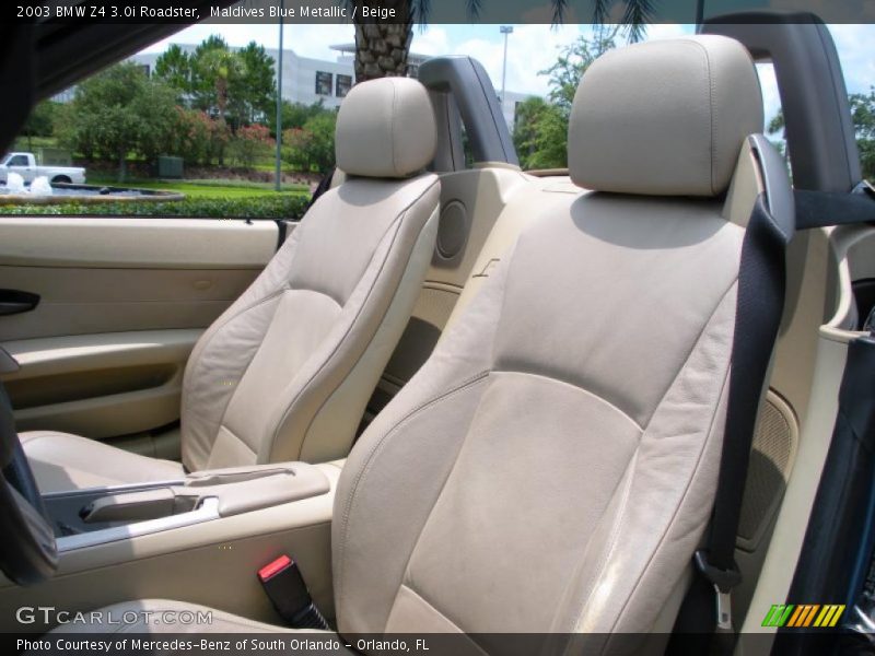 Maldives Blue Metallic / Beige 2003 BMW Z4 3.0i Roadster