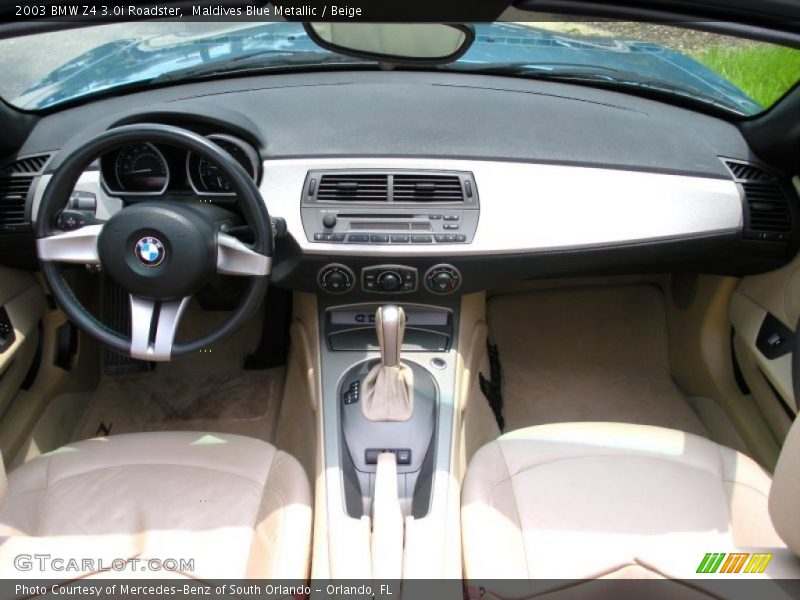Maldives Blue Metallic / Beige 2003 BMW Z4 3.0i Roadster