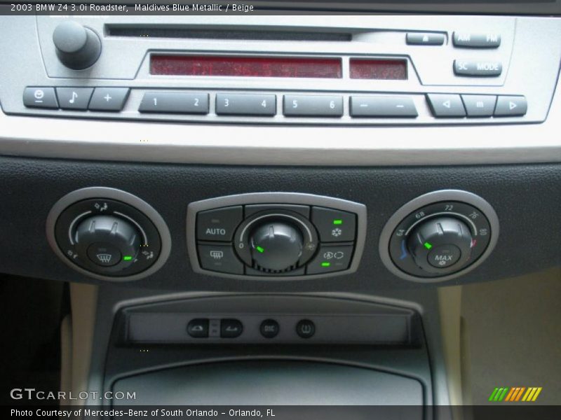 Maldives Blue Metallic / Beige 2003 BMW Z4 3.0i Roadster