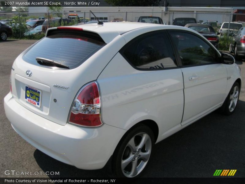 Nordic White / Gray 2007 Hyundai Accent SE Coupe