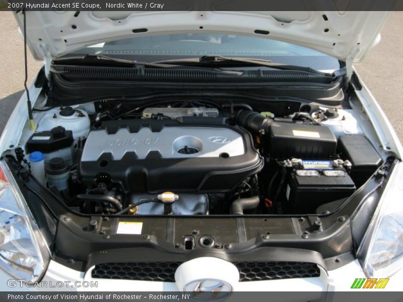Nordic White / Gray 2007 Hyundai Accent SE Coupe