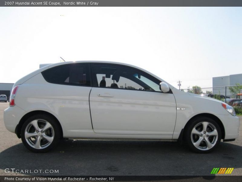 Nordic White / Gray 2007 Hyundai Accent SE Coupe