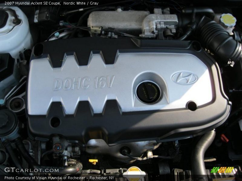 Nordic White / Gray 2007 Hyundai Accent SE Coupe