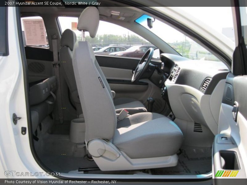Nordic White / Gray 2007 Hyundai Accent SE Coupe