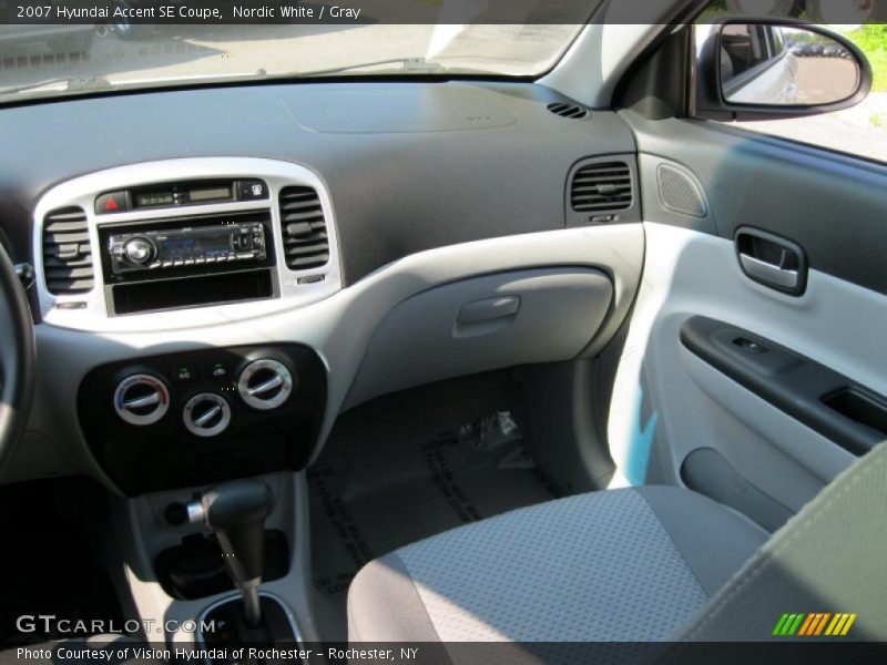 Nordic White / Gray 2007 Hyundai Accent SE Coupe