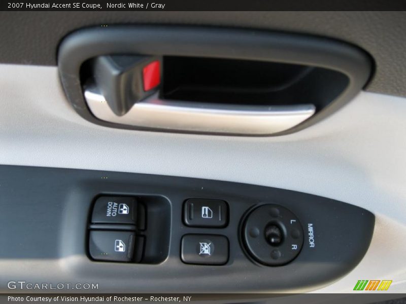 Nordic White / Gray 2007 Hyundai Accent SE Coupe