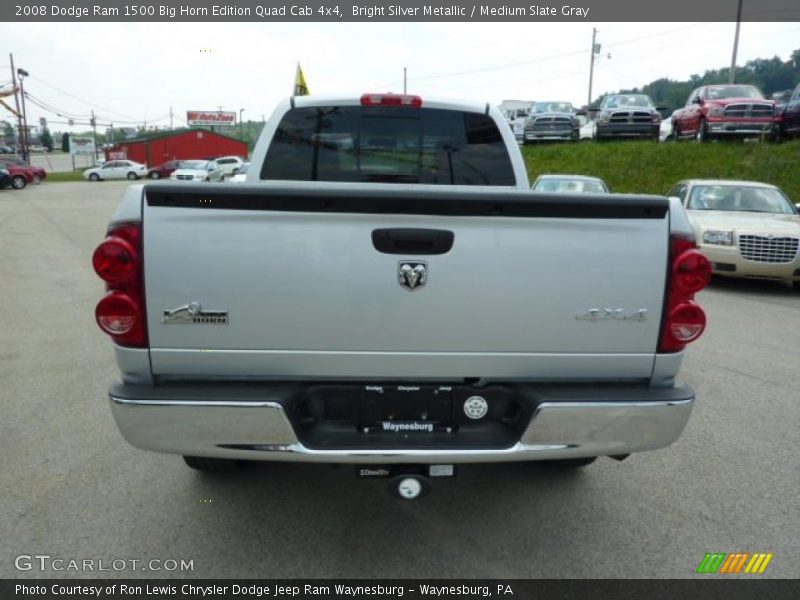 Bright Silver Metallic / Medium Slate Gray 2008 Dodge Ram 1500 Big Horn Edition Quad Cab 4x4