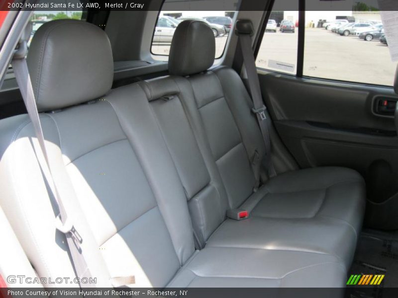 Merlot / Gray 2002 Hyundai Santa Fe LX AWD