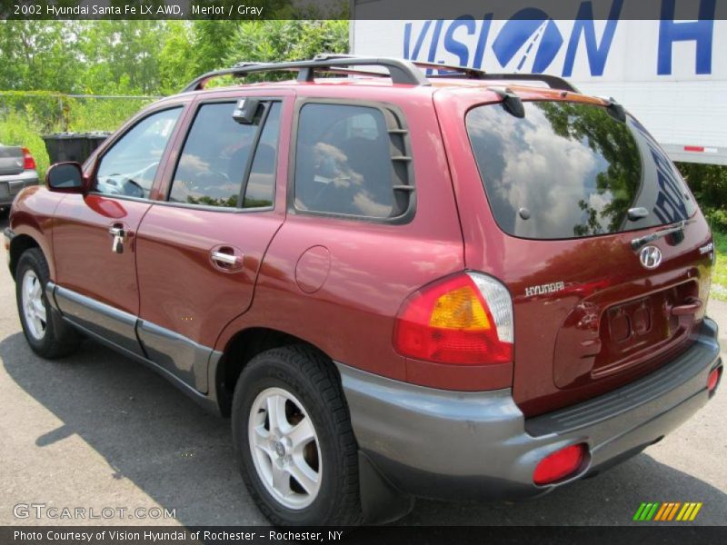 Merlot / Gray 2002 Hyundai Santa Fe LX AWD