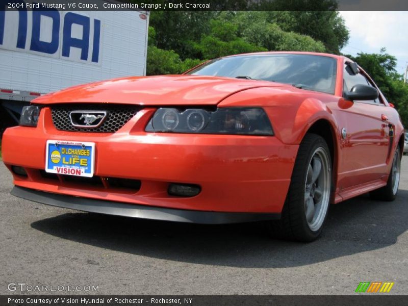 Competition Orange / Dark Charcoal 2004 Ford Mustang V6 Coupe