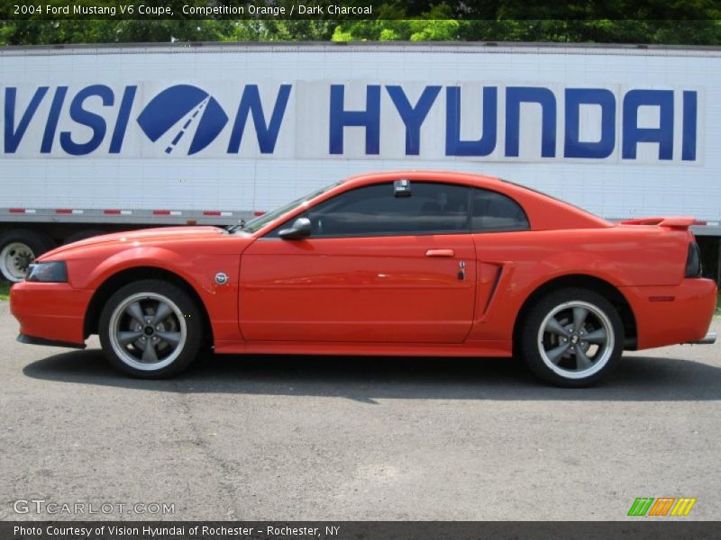 Competition Orange / Dark Charcoal 2004 Ford Mustang V6 Coupe
