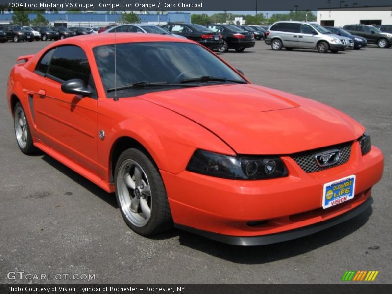 Competition Orange / Dark Charcoal 2004 Ford Mustang V6 Coupe