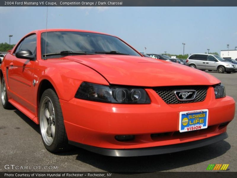 Competition Orange / Dark Charcoal 2004 Ford Mustang V6 Coupe