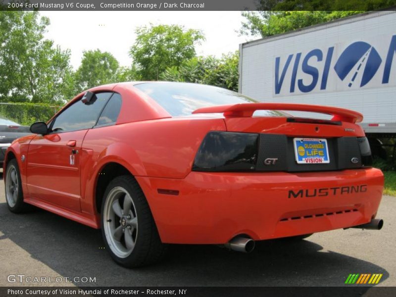 Competition Orange / Dark Charcoal 2004 Ford Mustang V6 Coupe