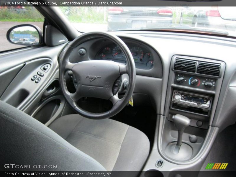 Competition Orange / Dark Charcoal 2004 Ford Mustang V6 Coupe
