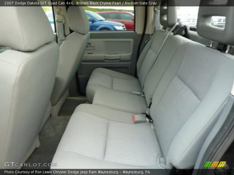 Brilliant Black Crystal Pearl / Medium Slate Gray 2007 Dodge Dakota SXT Quad Cab 4x4