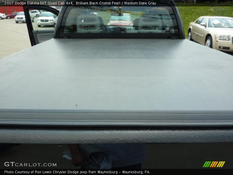 Brilliant Black Crystal Pearl / Medium Slate Gray 2007 Dodge Dakota SXT Quad Cab 4x4