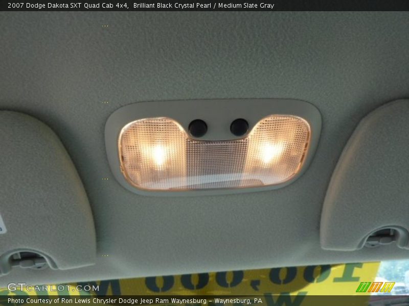 Brilliant Black Crystal Pearl / Medium Slate Gray 2007 Dodge Dakota SXT Quad Cab 4x4