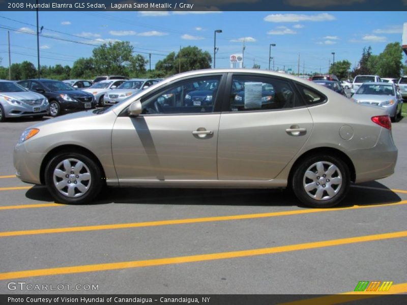 Laguna Sand Metallic / Gray 2008 Hyundai Elantra GLS Sedan