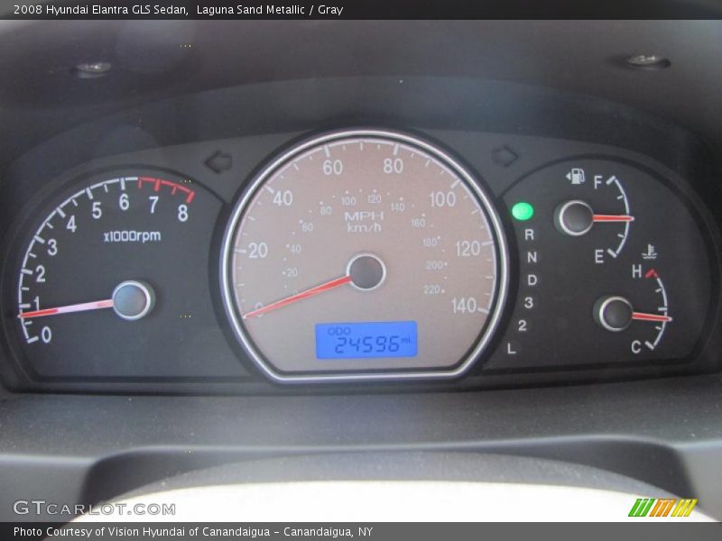 Laguna Sand Metallic / Gray 2008 Hyundai Elantra GLS Sedan