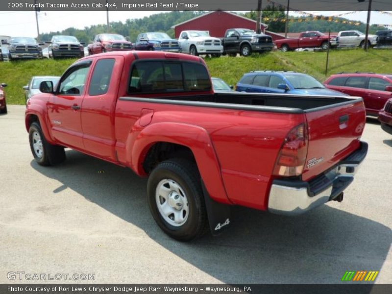 Impulse Red Pearl / Taupe 2006 Toyota Tacoma Access Cab 4x4