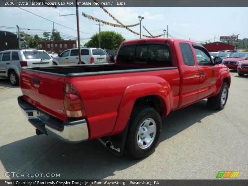 Impulse Red Pearl / Taupe 2006 Toyota Tacoma Access Cab 4x4
