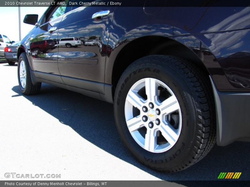 Dark Cherry Metallic / Ebony 2010 Chevrolet Traverse LT AWD