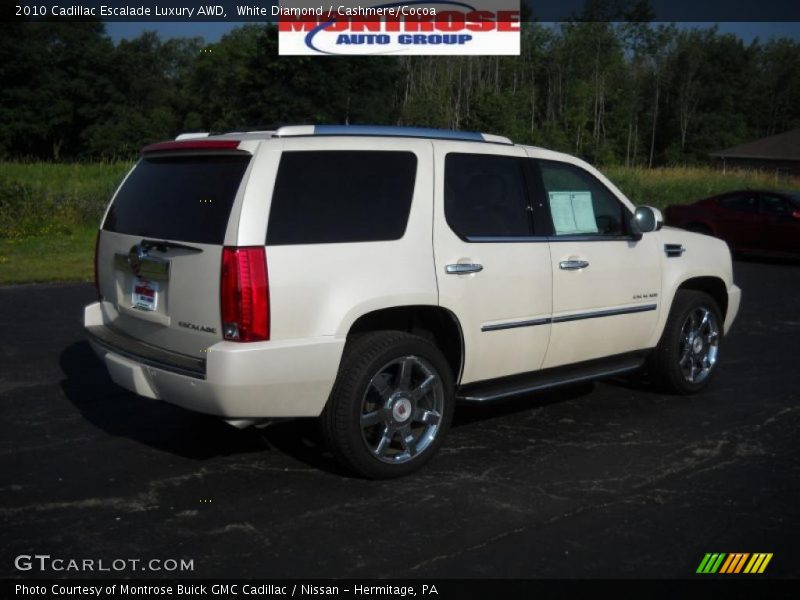 White Diamond / Cashmere/Cocoa 2010 Cadillac Escalade Luxury AWD