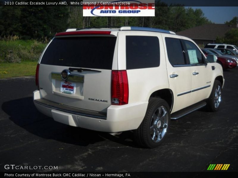 White Diamond / Cashmere/Cocoa 2010 Cadillac Escalade Luxury AWD