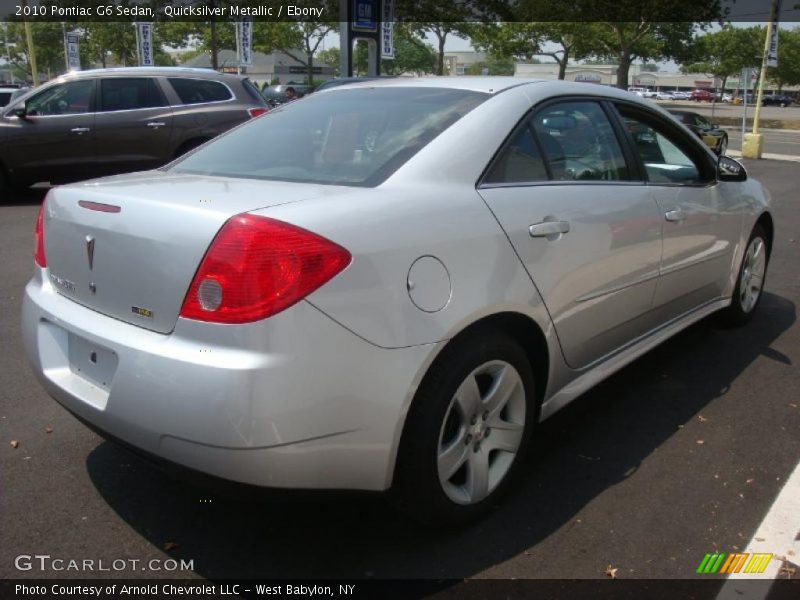 Quicksilver Metallic / Ebony 2010 Pontiac G6 Sedan