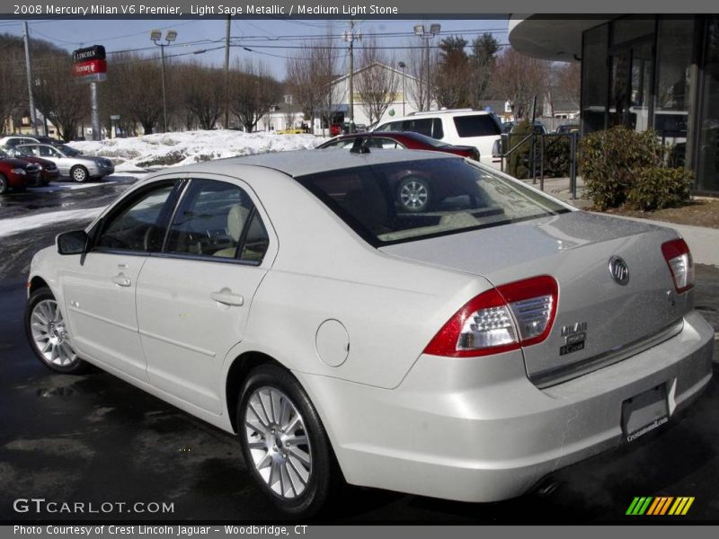 Light Sage Metallic / Medium Light Stone 2008 Mercury Milan V6 Premier