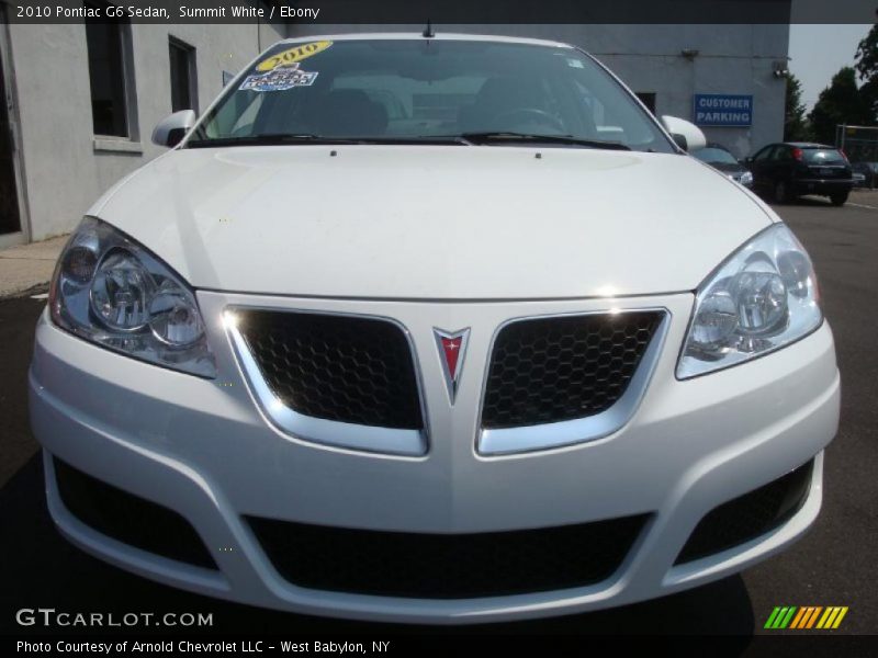 Summit White / Ebony 2010 Pontiac G6 Sedan