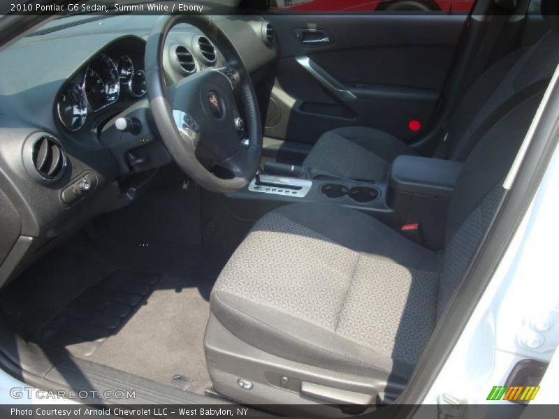 Summit White / Ebony 2010 Pontiac G6 Sedan